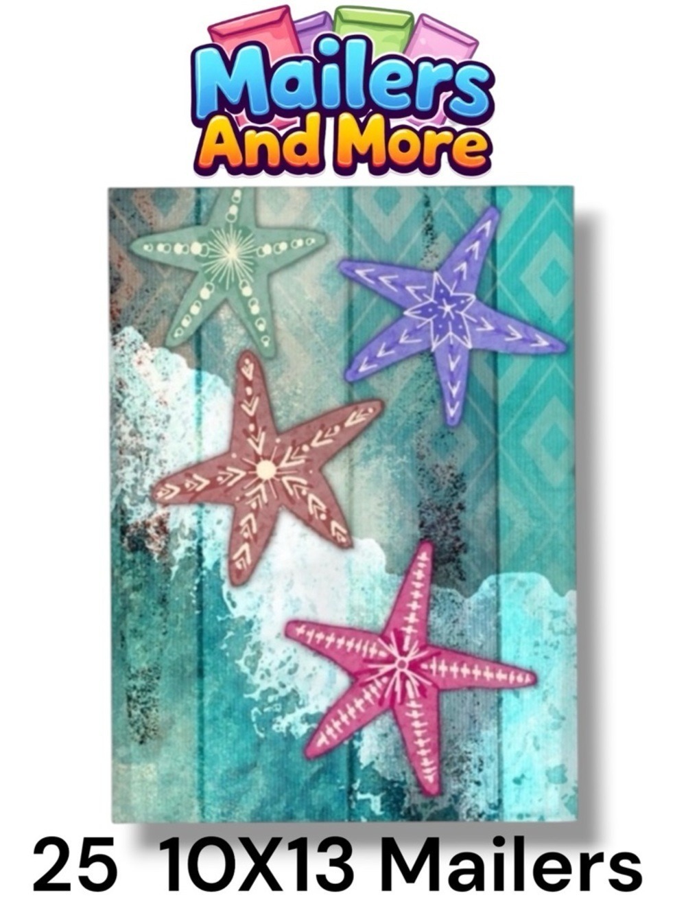 25 10X13 Poly Mailers Sea Star Ocean Fish Shipping Envelopes Bags PRICE IS FIRM - Picture 1 of 14